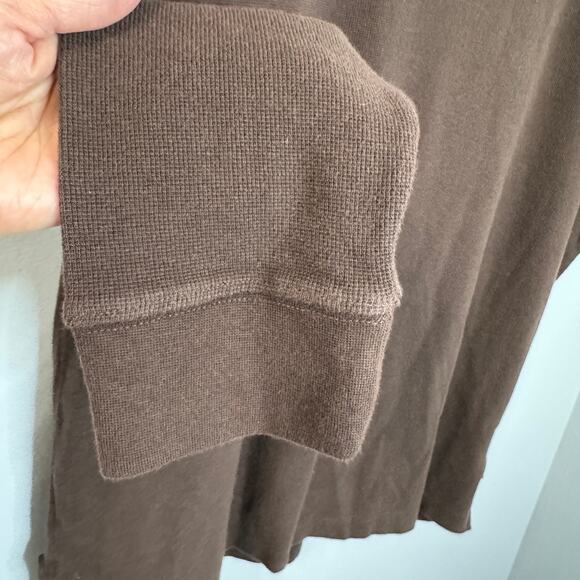 Duluth Trading Men's Longtail T Waffle Henley Long Sleeve Brown Large - Picture 5 of 11